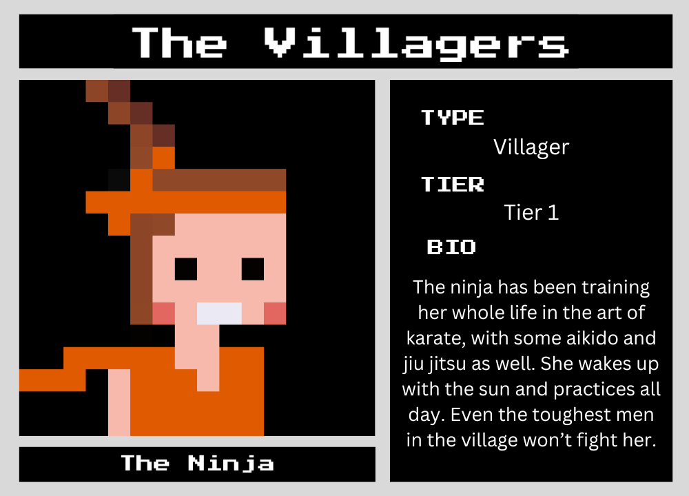 The Ninja biography card